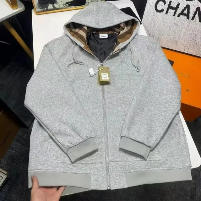 Burberry Zip-Up Hoodie Checkered Lining