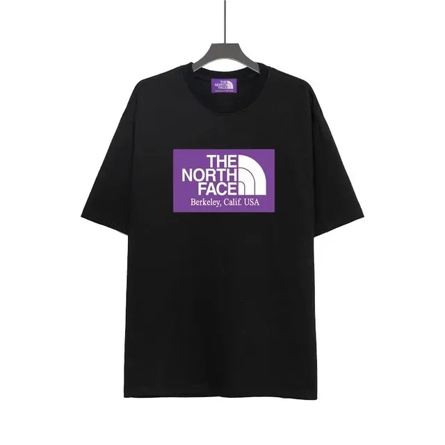 The North Face Box Logo Tee Purple Box Logo