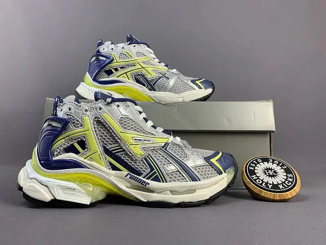 Balenciaga Triple S Silver Navy Lime