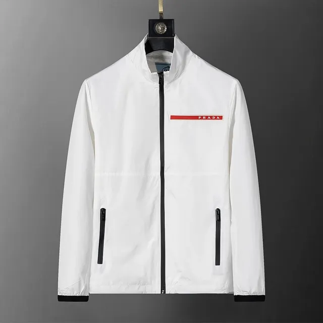 Prada Windbreaker Jacket Red Logo Tape