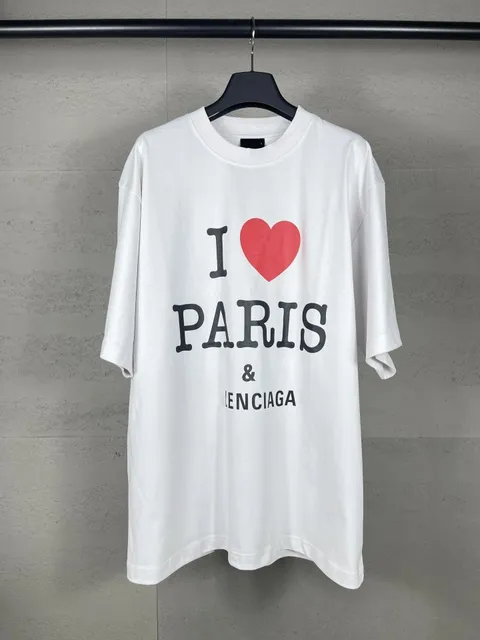 Balenciaga I Love Paris Tee Heart Logo