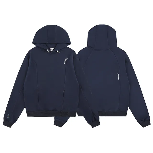 Marcelo Burlon Hooded Sweatshirt Navy with Logo Detail