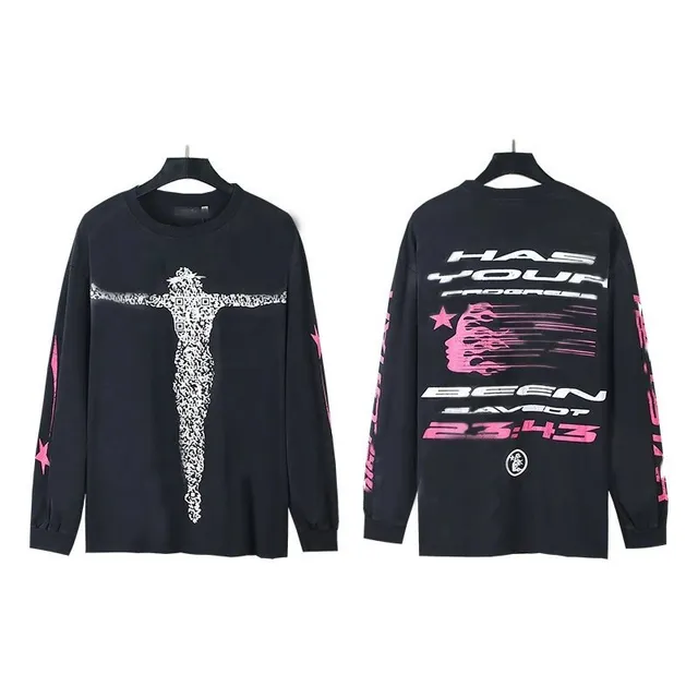 Hellstar Long Sleeve Tee QR Christ Graphic