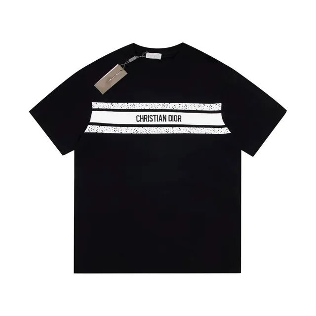 Dior Graphic T-Shirt Speckled Stripe