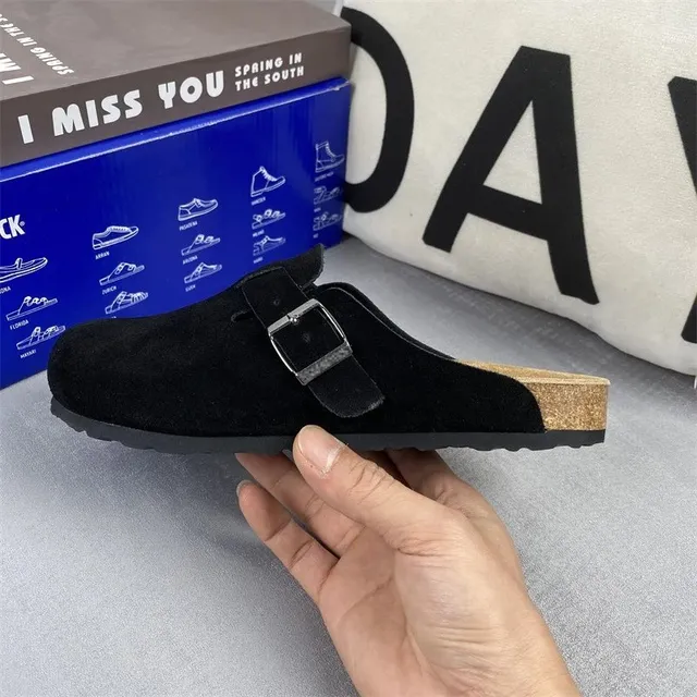 Birkenstock Boston Clog Suede Buckle