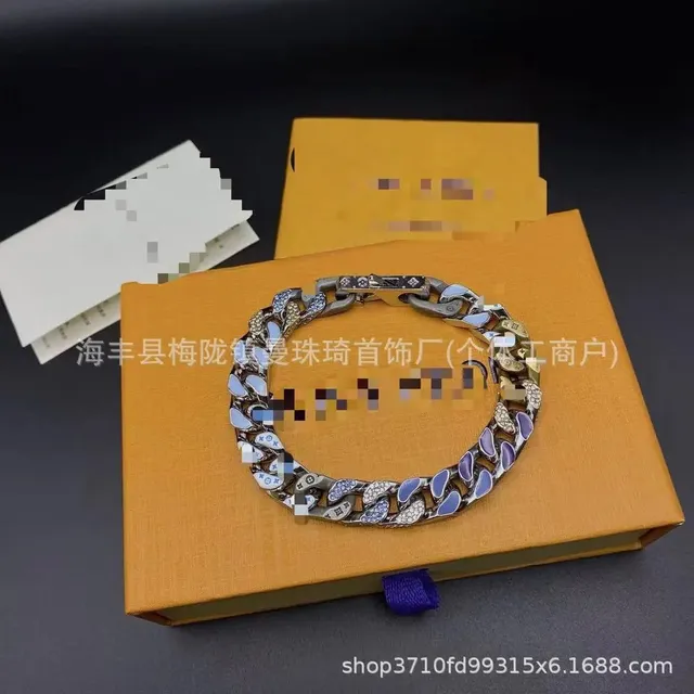 Louis Vuitton Chain Bracelet Enamel and Crystal