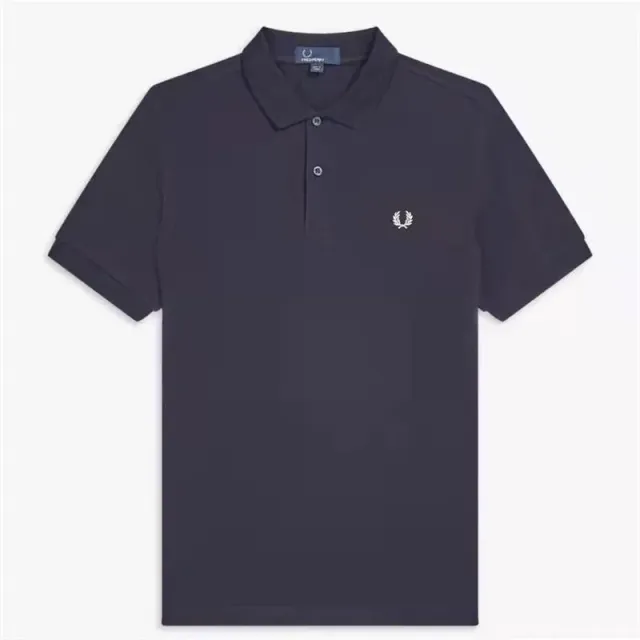 Navy blue white label