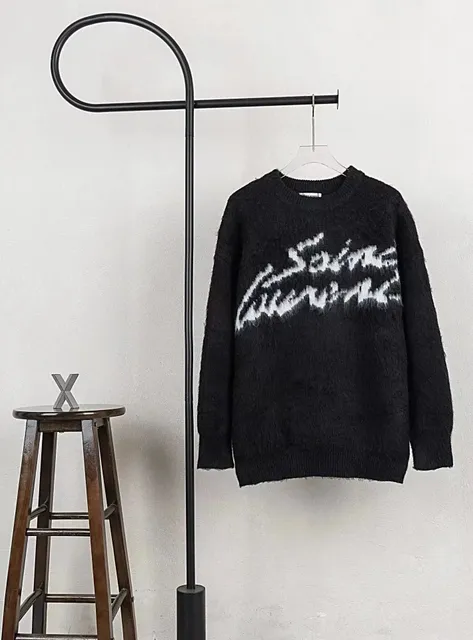 Saint Laurent Knit Sweater Script Logo
