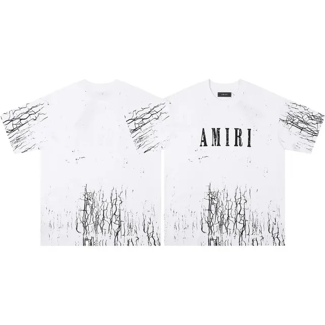 Amiri Cracked Print Tee Cracked Graphic