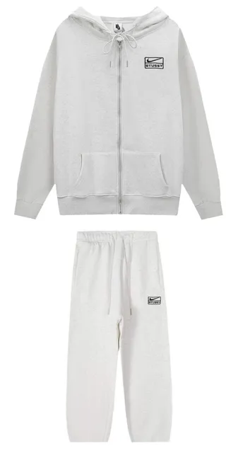 Stüssy × Nike Zip-Up Hoodie and Joggers Set