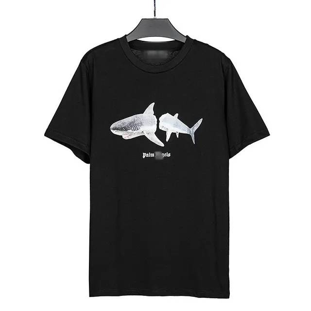 Palm Angels Shark Graphic Tee Double Shark Print
