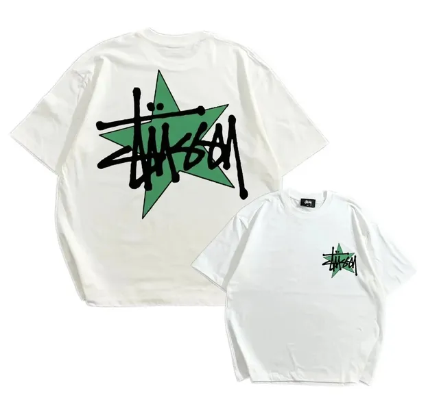 Stüssy Star Logo Tee Green Star
