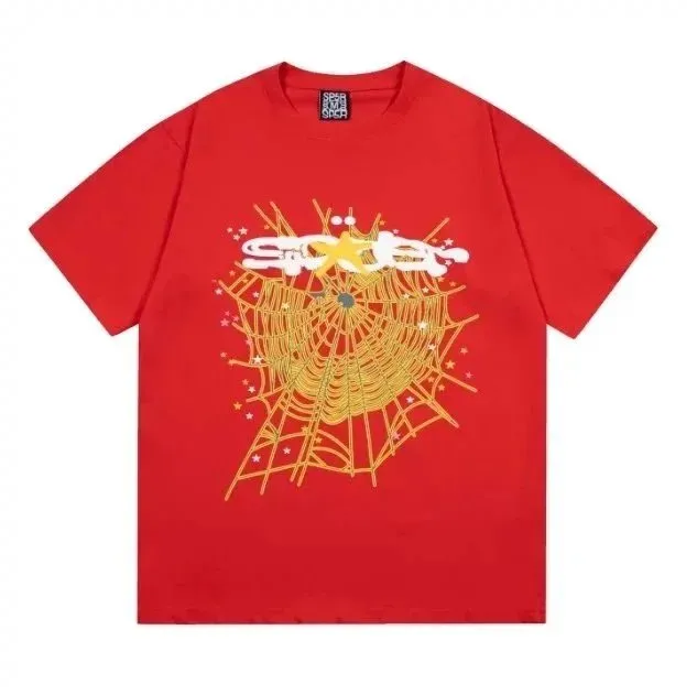 Sp5der Spider Web Graphic Tee Gold Web Print