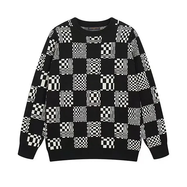 Louis Vuitton Knit Sweater Checkerboard Pattern