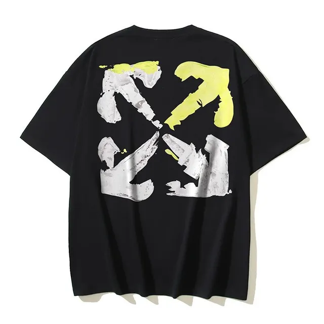 Off-White Arrow Graphic Tee Paint Splatter