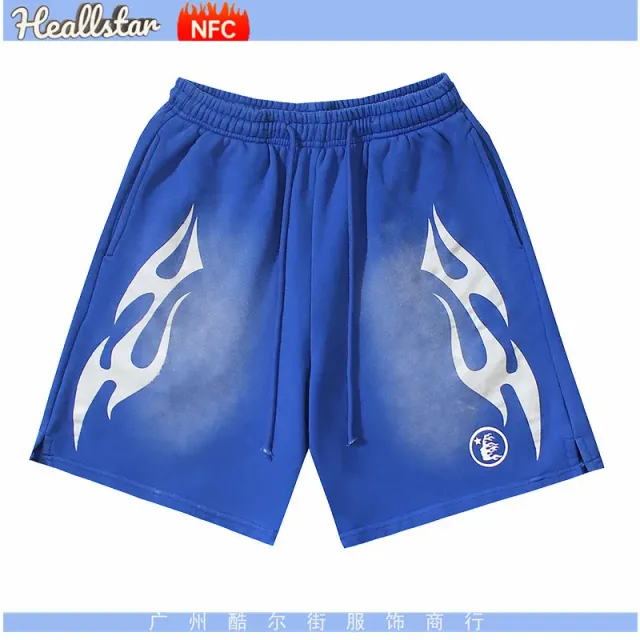 Hellstar Flame Print Shorts Gradient Flame