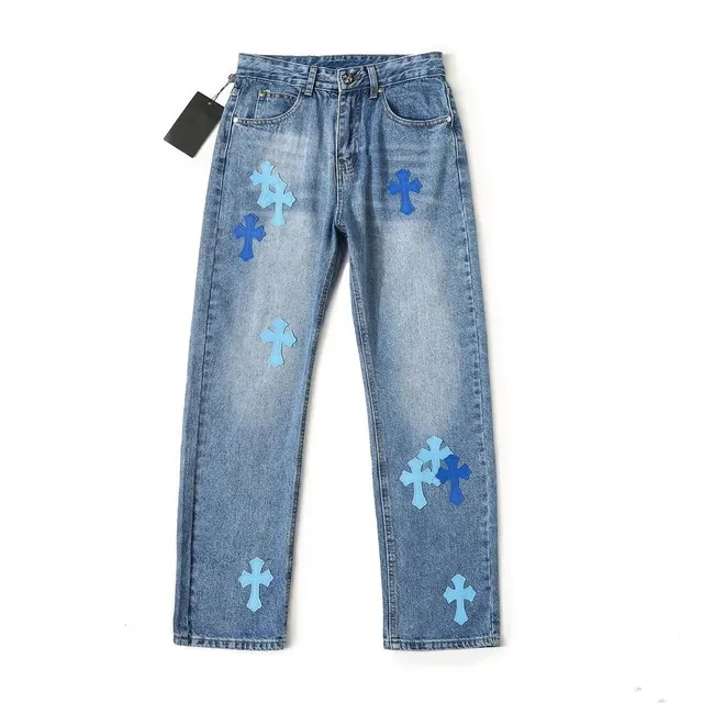 Chrome Hearts Jeans Cross Patch