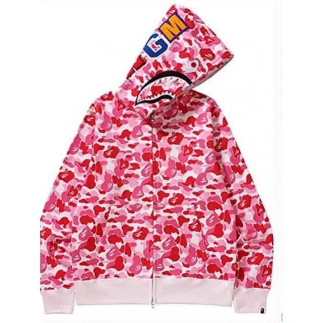BAPE Shark Hoodie Pink Camo