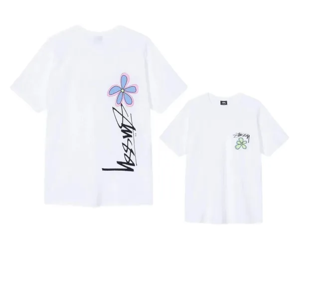 Stüssy Flower Tee Floral Logo Print