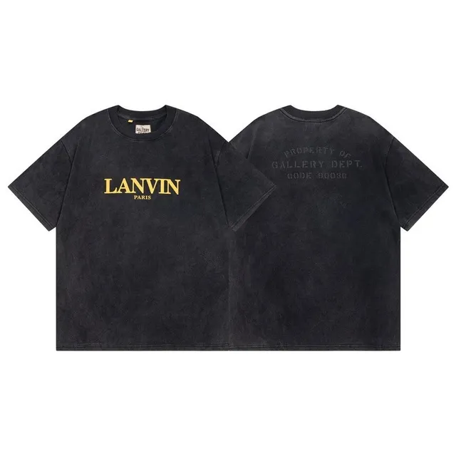 Lanvin × Gallery Dept. Logo Tee Acid Wash Black