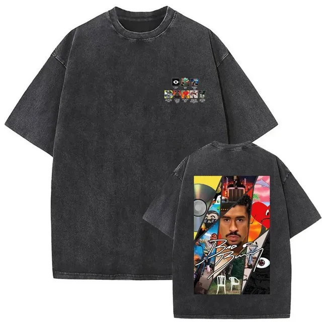 Bad Bunny Graphic T-Shirt Collage Print