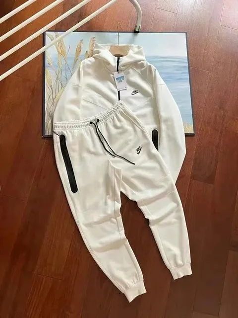 Nike Tech Fleece Hoodie and Joggers Off-White