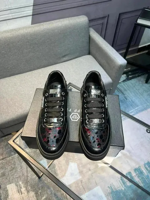 Philipp Plein Sneaker Crocodile Texture with Crystal Mesh