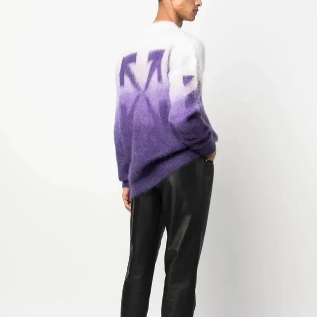 Off-White Ombre Arrow Sweater Gradient Purple