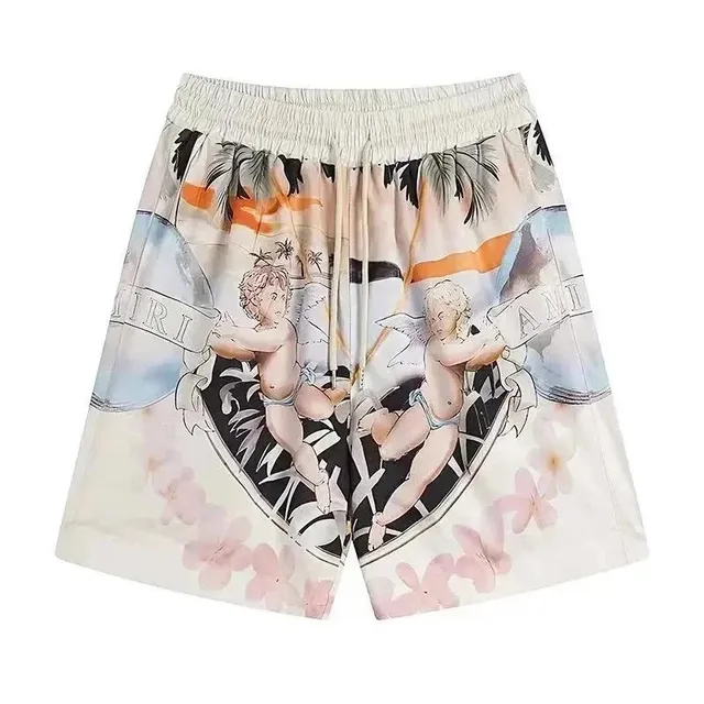 Amiri Printed Shorts Cherub Palm Print