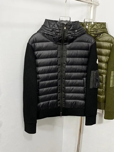 Moncler Hybrid Puffer Jacket Ribbed Sleeve