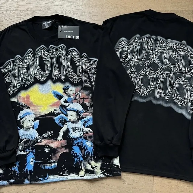 Mixed Emotion Long Sleeve Tee Emotion Graphic