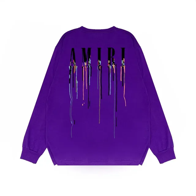 Amiri Long Sleeve Sweatshirt Dripping Logo Print