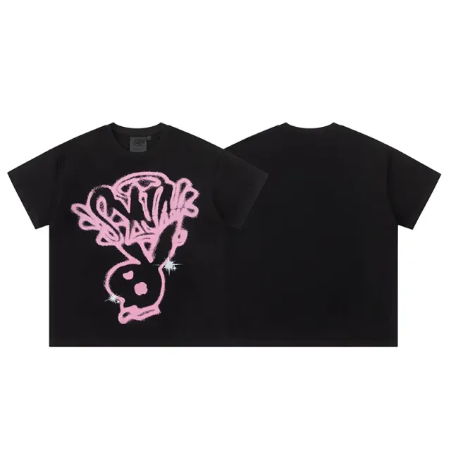 Syna World Graphic Tee Spray Paint Skull