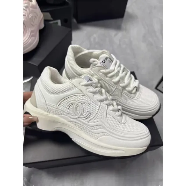 Chanel 19 Sneaker Triple White