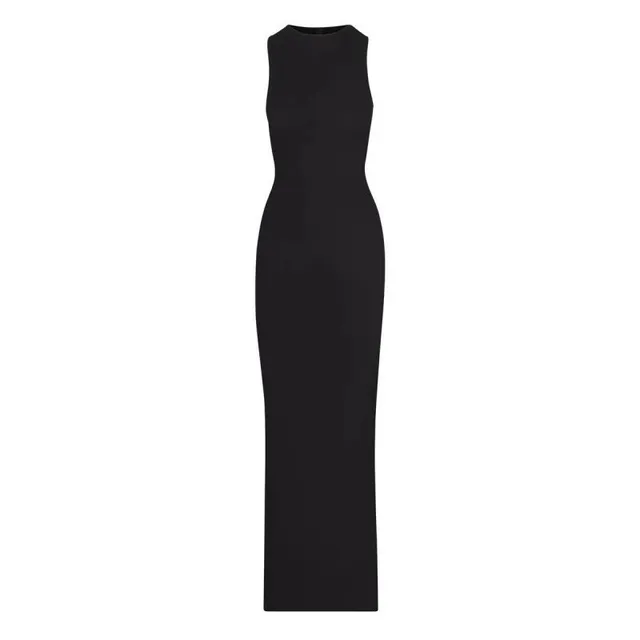 SKIMS Sleeveless Maxi Dress Solid Black
