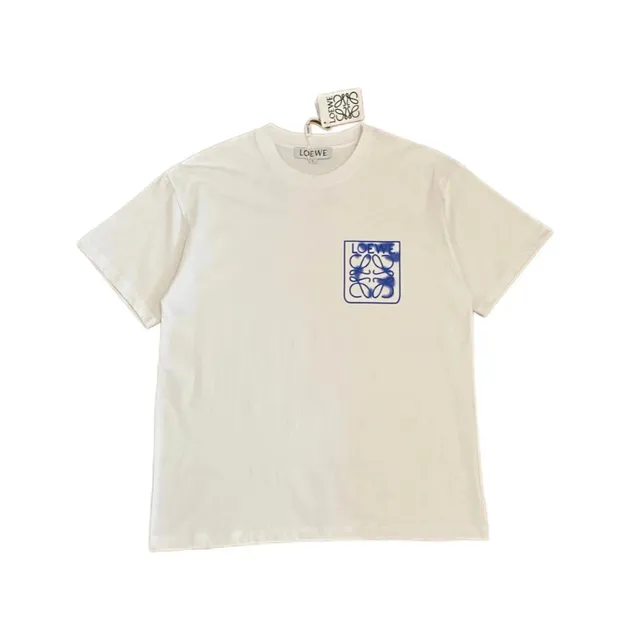 Loewe Logo T-Shirt Blue Anagram Print