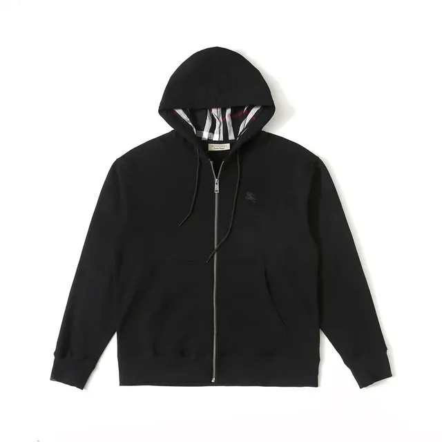 Burberry Zip-Up Hoodie Check Lining