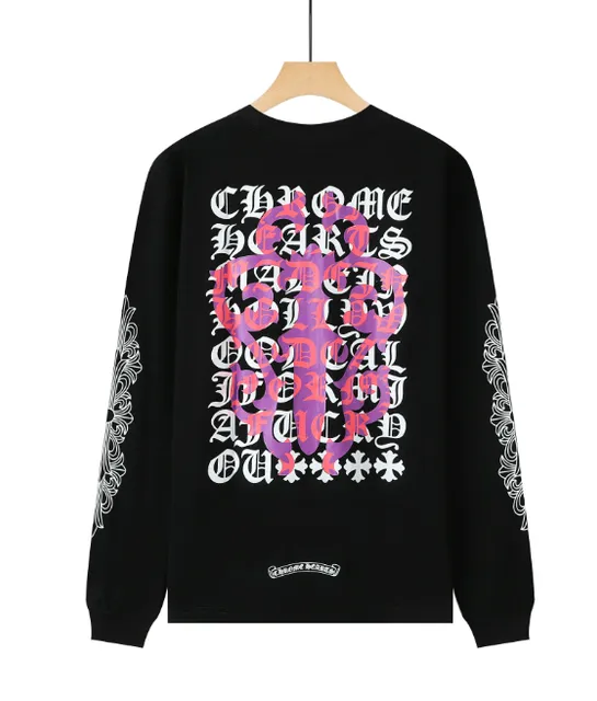 Chrome Hearts Long Sleeve Tee Gothic Script Print