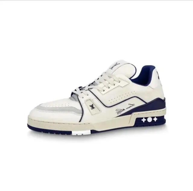 Louis Vuitton LV Trainer White Navy