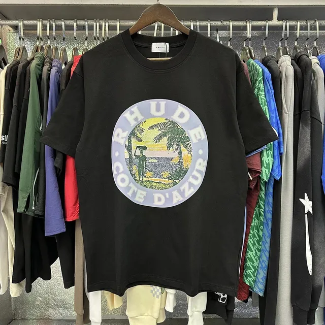 Rhude Cote D'Azur Tee Palm Tree Graphic