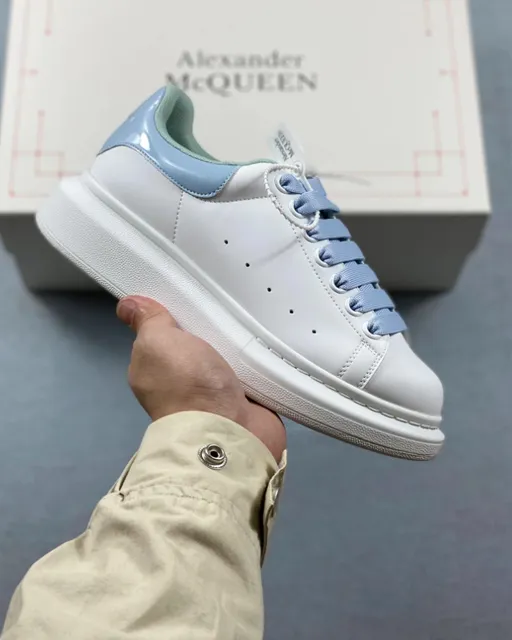 Alexander McQueen Oversized Sneaker White and Light Blue