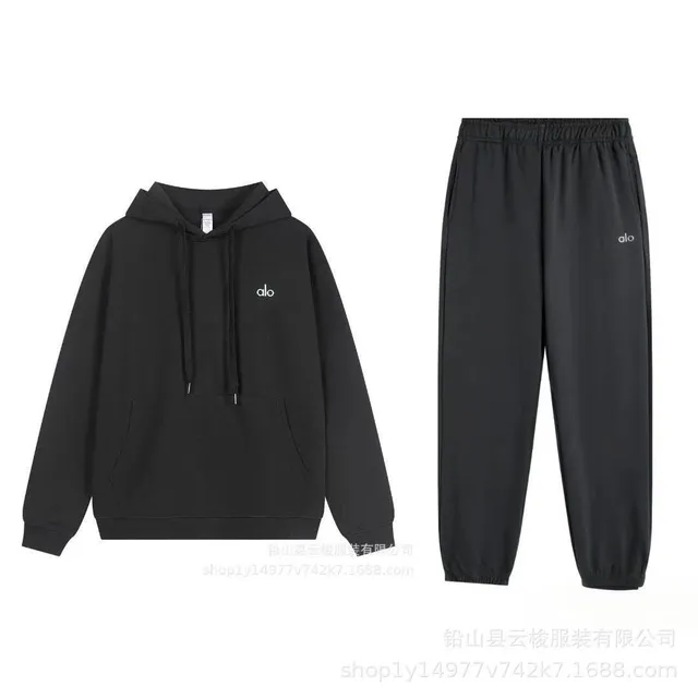 深灰连帽束脚-套装