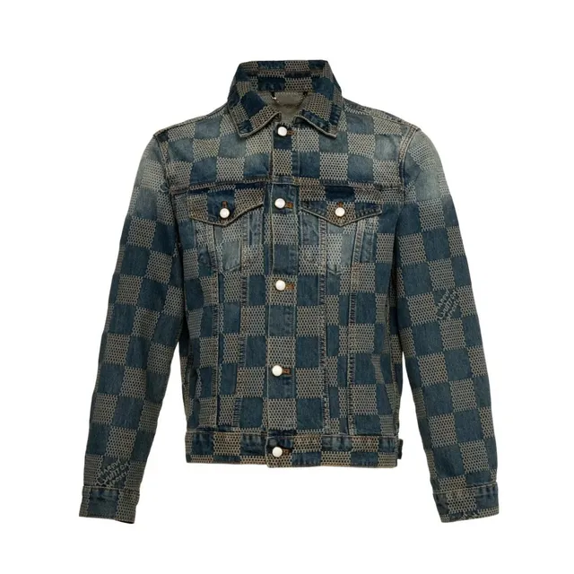 Louis Vuitton Denim Trucker Jacket Damier Patchwork