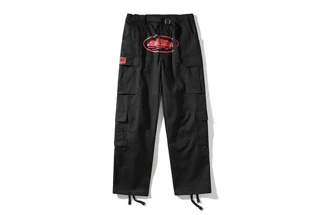 Corteiz Cargo Pants Red Logo Patch