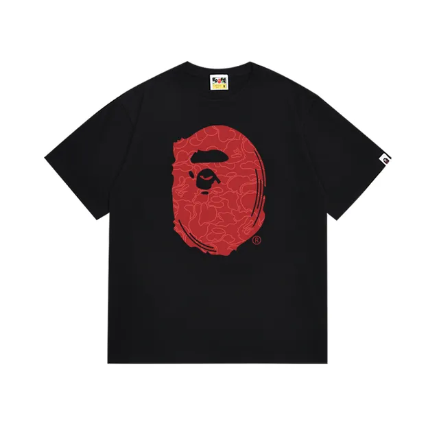 BAPE Ape Head Tee Red Camo Ape Face