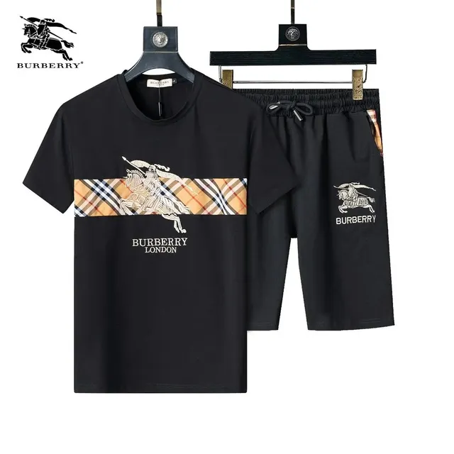 Burberry Logo Print Set Equestrian Knight & Check