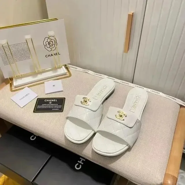 Chanel Quilted Slide Classic CC Logo