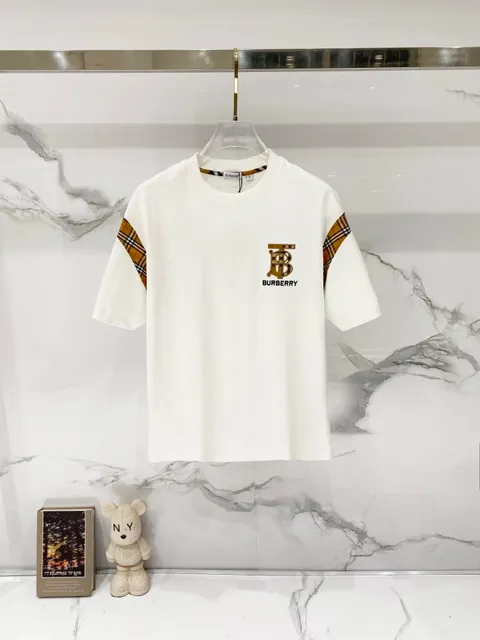 Burberry T-Shirt Monogram Logo with Check Sleeve