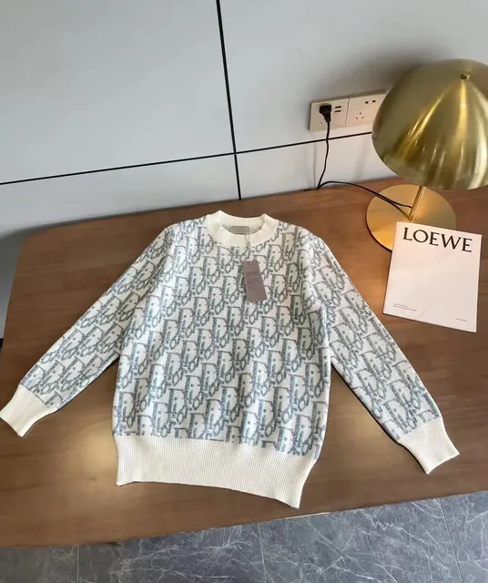 Dior Obligato Knit Sweater Oblique Logo Pattern