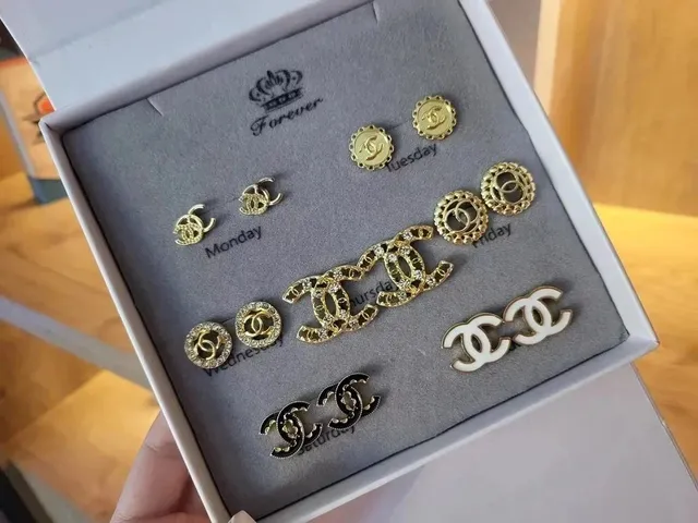 Chanel CC Logo Earring Set Days of the Week